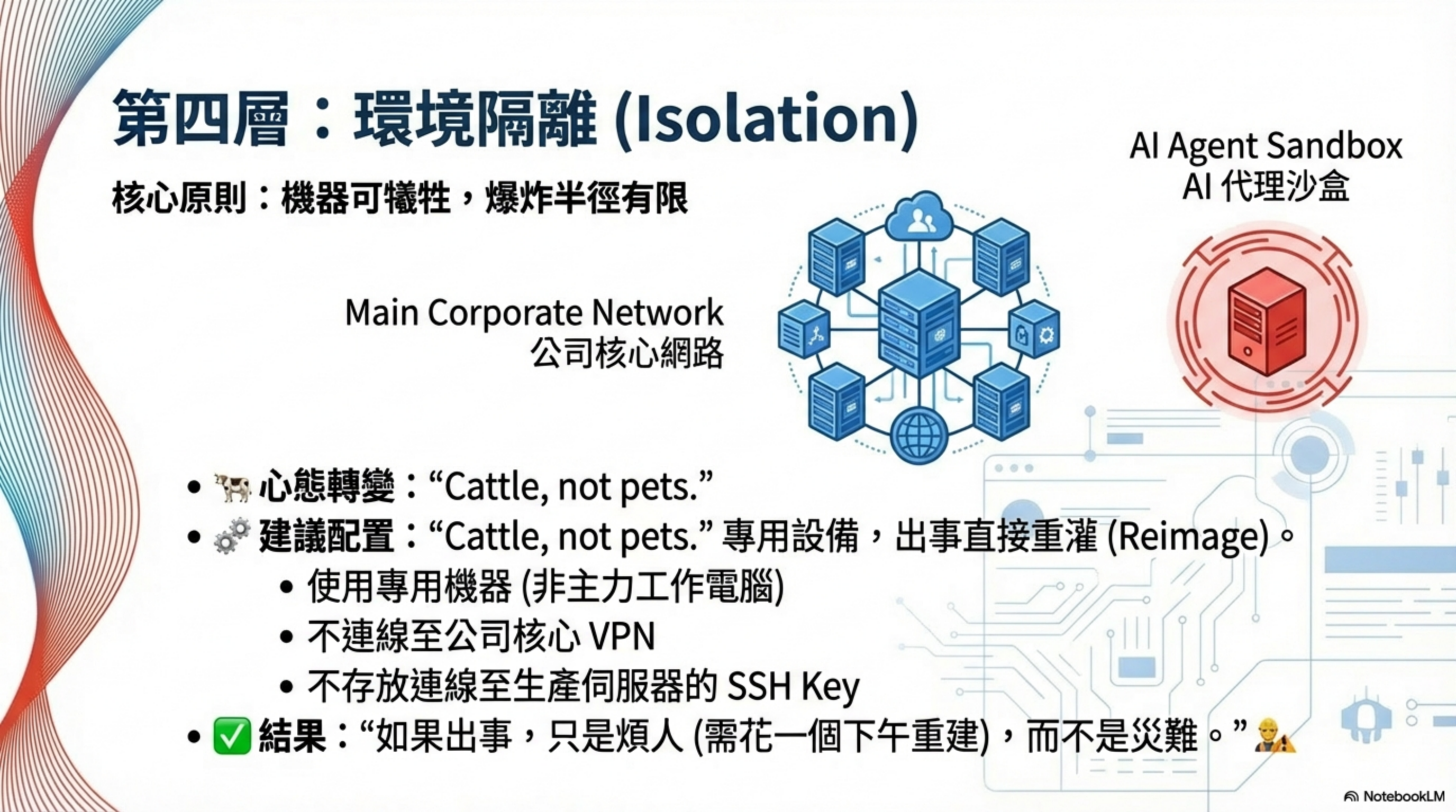 AI Agent isolation and blast radius control diagram